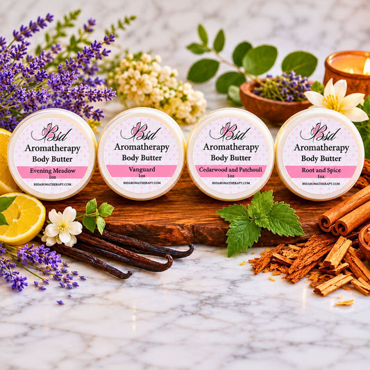Organic Shea Butter Minis "Grounded" Scent Collection – $7.00 Each (1oz) BSD Aromatherapy